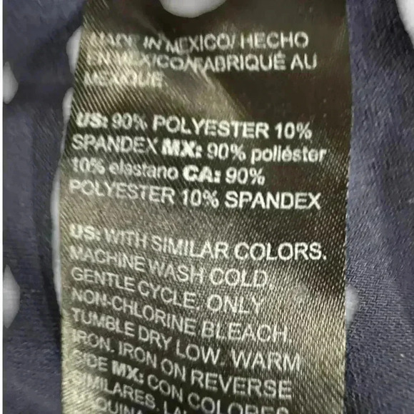 CHICOS Brigitte Navy Blue Pull on Wide Leg Slimming Cropped Pants Size 4/6 - Picture 5 of 8